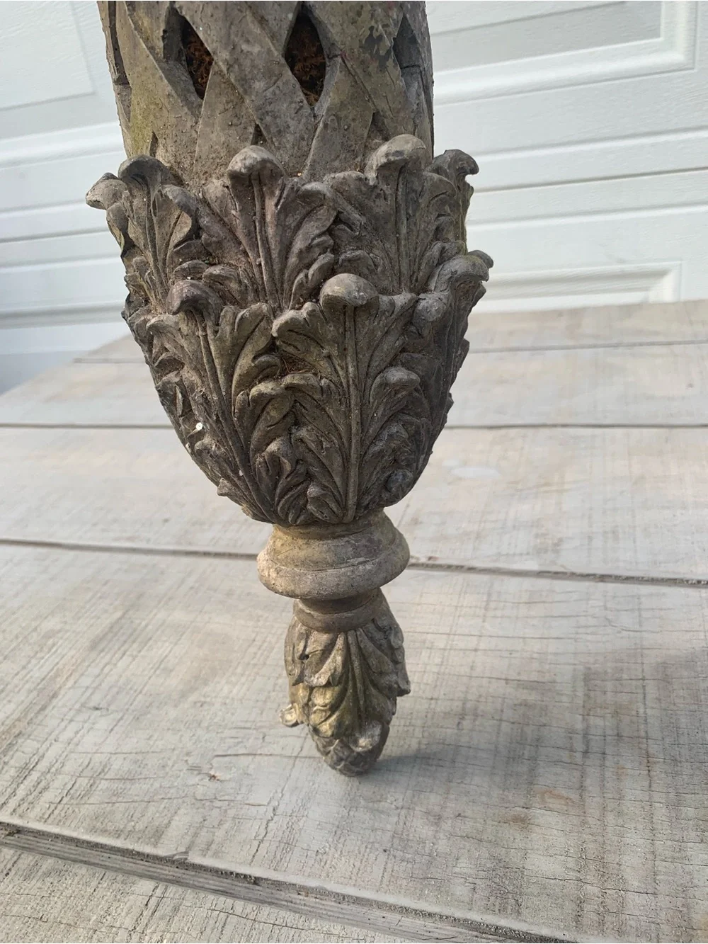 Vintage Wall Cornucopia Planter Horn Basket Resin Acanthus Floral 18”Wall Packet
